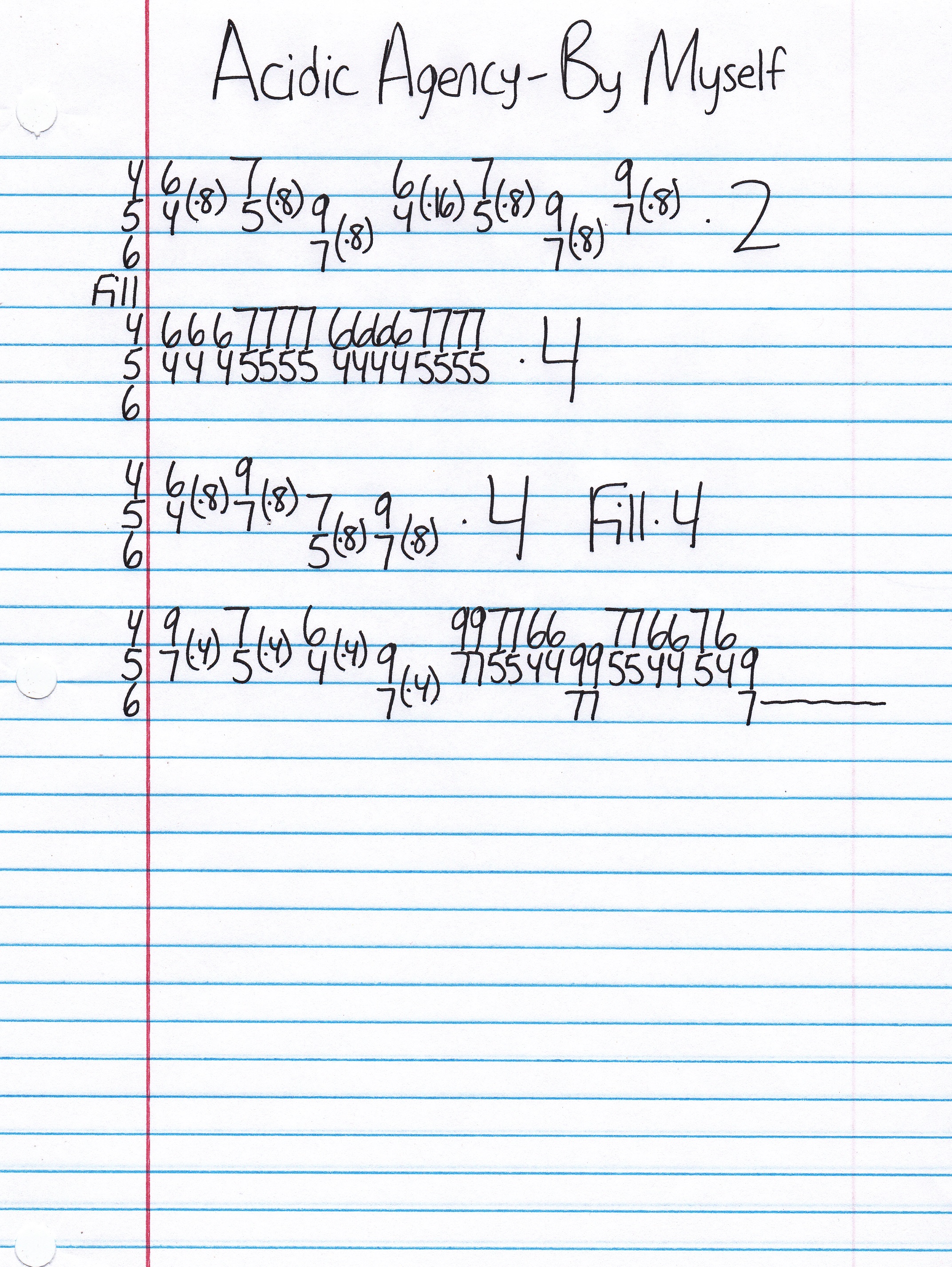 High quality guitar tab for By Myself by Acidic Agency off of the album Forever Second. ***Complete and accurate guitar tab!***
